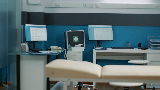 istock Empty office with medical equipment and instruments 1488888025