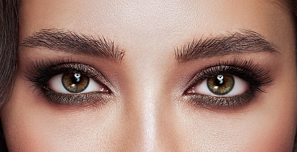 Close up shot of woman's eyes