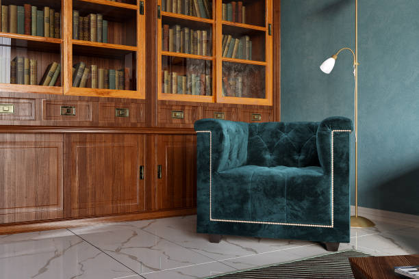 istock Beautiful interior of the living room. 3D illustration visualization 1488891043