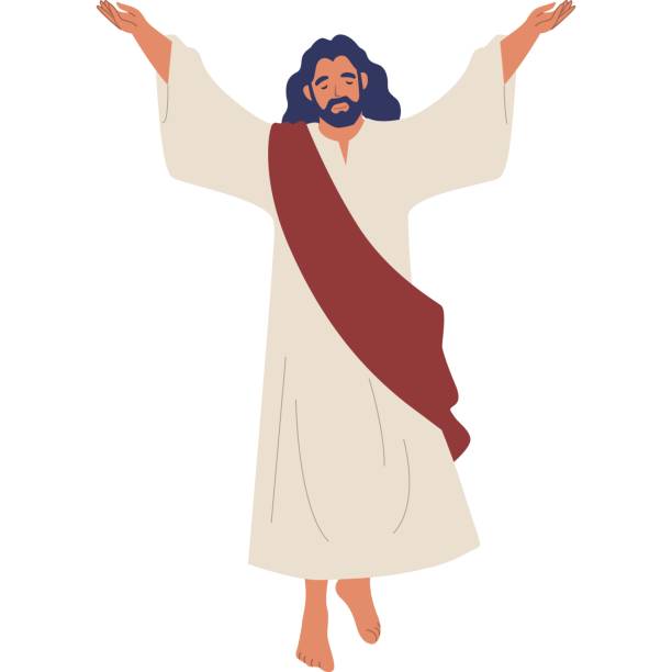 ilustrações de stock, clip art, desenhos animados e ícones de resurrection of jesus christ bible characters vector icon - joseph