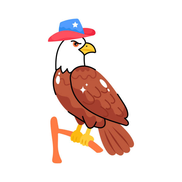 USA Eagle doodle vector filled outline icon. EPS 10 file USA Eagle doodle vector filled outline icon. EPS 10 file eagle bald eagle american culture feather stock illustrations