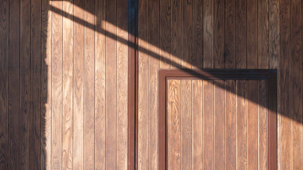 istock Shadow in wooden planks warehouse door 1488908412