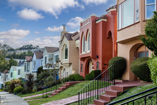 High quality stock photo of the Forest Hill neighborhood in San Francisco, CA