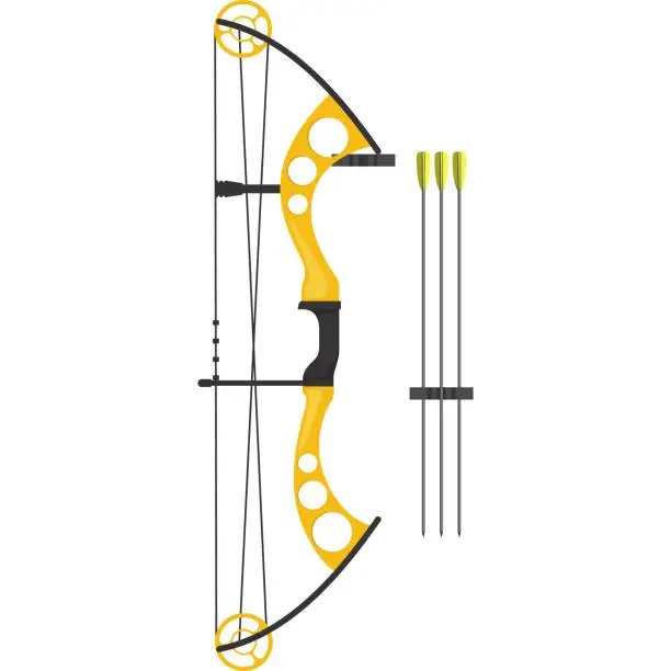 Vector illustration of Bow and arrows vector icon