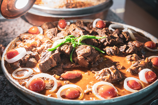 Turkish roasted Meat food Saute
