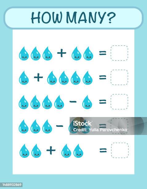 Math Addition Worksheets Vector Stock Vector Preschool Addition Math Worksheet Template Stock Illustration ...