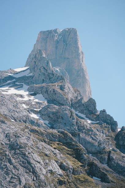 istock Snowcapped mountains in early morning light 1488935621