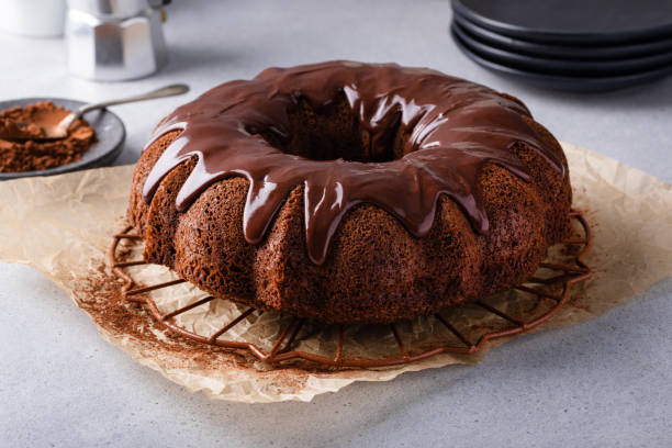istock Chocolate bundt cake with chocolate ganache glaze 1488945839