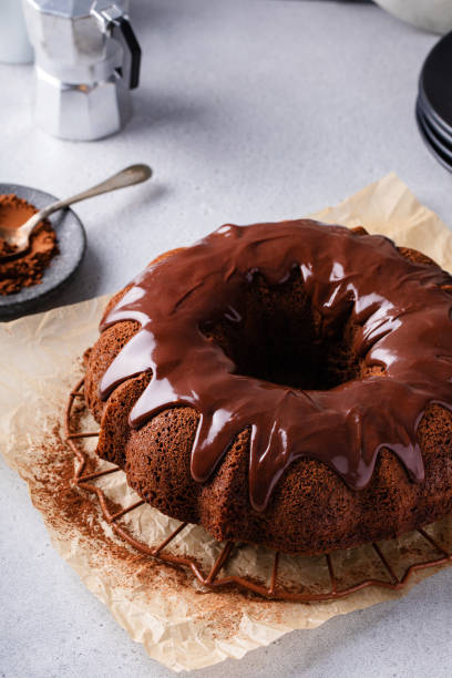 istock Chocolate bundt cake with chocolate ganache glaze 1488945841