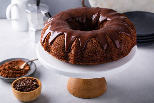 istock Chocolate bundt cake with chocolate ganache glaze 1488945851