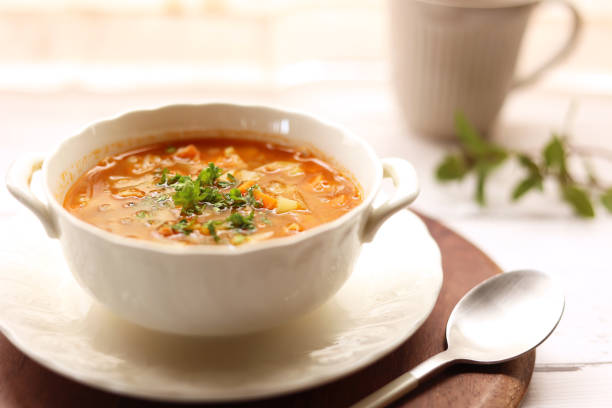 istock Lentil and Vegetable Minestrone Style Soup 1488954928