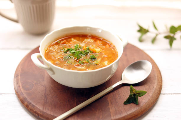 istock Lentil and Vegetable Minestrone Style Soup 1488954967