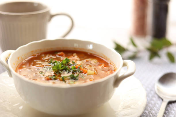 istock Lentil and Vegetable Minestrone Style Soup 1488954990