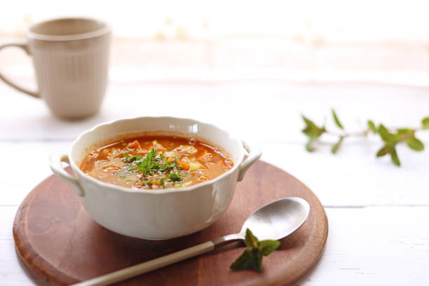 istock Lentil and Vegetable Minestrone Style Soup 1488954999