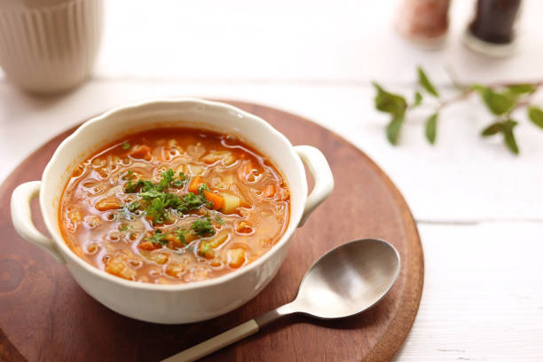 istock Lentil and Vegetable Minestrone Style Soup 1488955031