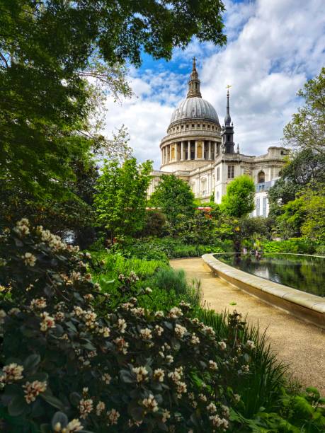 istock Reflection of St Paul's cathedral in pond 1488959343