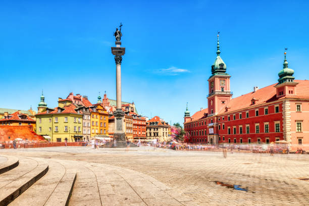 istock Warsaw Old Town during Sunny Summer Day with Blue Sky 1488961252
