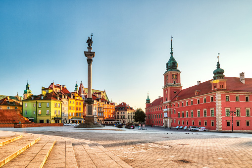 Warsaw Old Town Sqaure during Sunrise, Poland