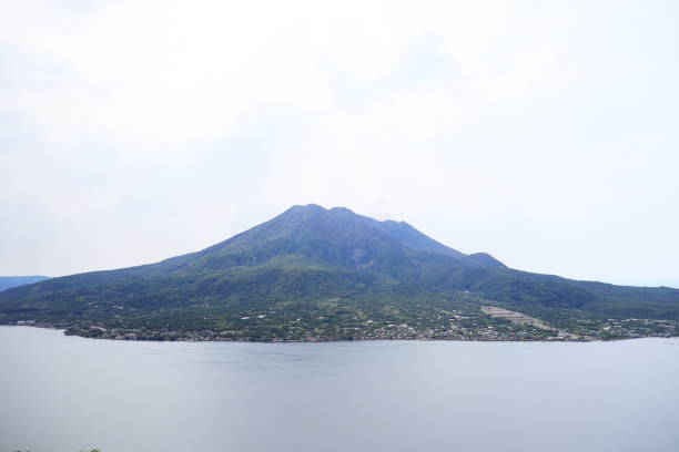 istock Image of calm Kagoshima sea without waves 1488966180