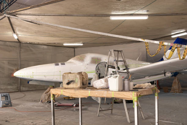 istock A small plane that is drying after being painted 1488968854