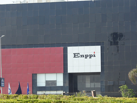 Cairo, Egypt, May 9 2023: the building of ENPPI (Engineering for Petroleum and Process Industries) an international company for petroleum services and petrochemicals, selective focus