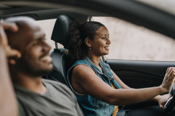 istock Couple traveling by car 1488979822