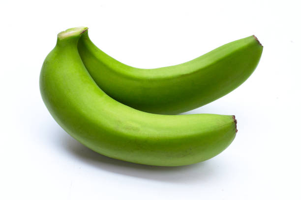 istock Raw banana isolated on white background. 1488982173
