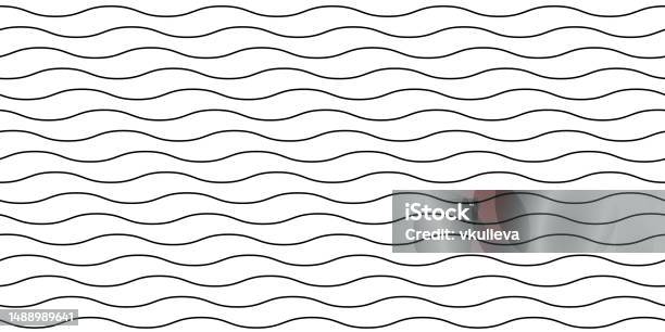 Undulate Ray Pattern Undulate Lines Seamless Pattern Wave Stripes Repeating Background Black ...