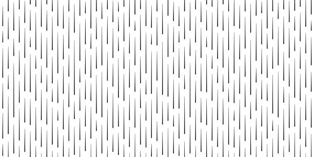 폭우 원활한 패턴. 추상은 기하학적 패턴을 떨어 뜨립니다. 비오는 가을 날의 질감. 점선 수직선. 흰색 배경에 벡터 그림 - rain pattern striped water stock illustrations