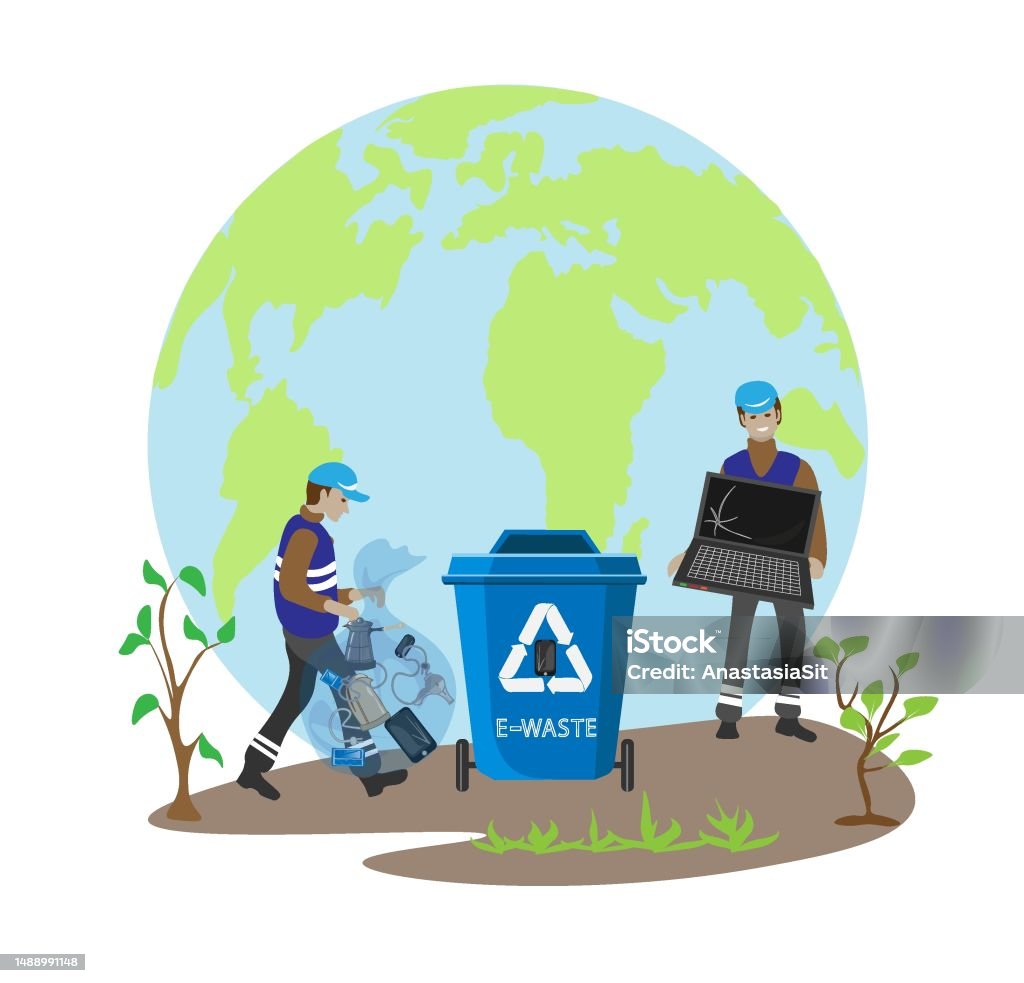 Sort Garbage People People Sort Garbage By Type Into Containers For Recycling Ecology ...