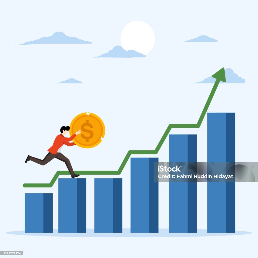 Grafik Investasi Manajemen Kekayaan Atau Konsep Pertumbuhan Aset