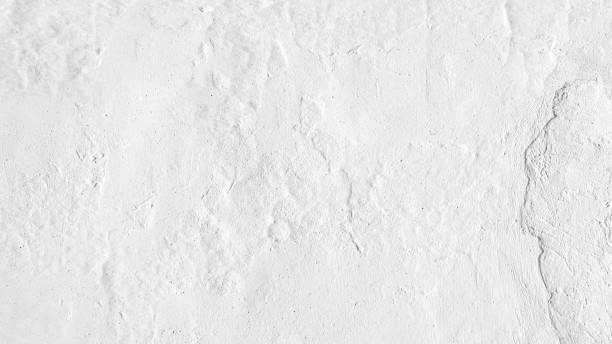 istock Stucco plaster wall background texture of white painted cement, concrete wall 1488999432