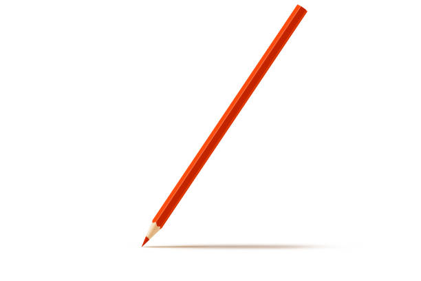 single pencil over white background, back to school concept, school and creativity concept