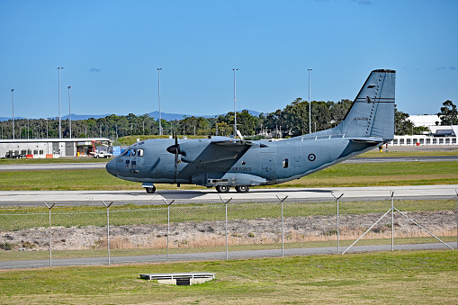 Newcastle, New South Wales Australia – May 10 2023, Royal Australian air force planes at Williamtown