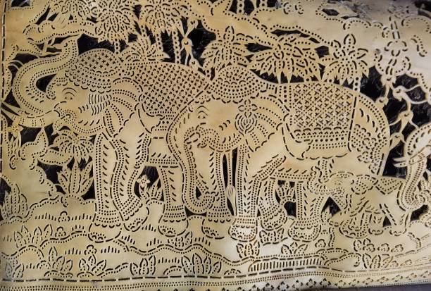 Decorative objects on the walls of the house