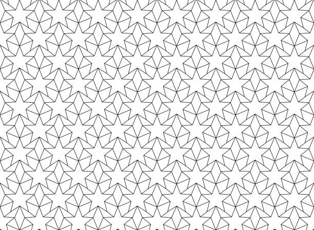 wzór gwiazd - star pattern stock illustrations