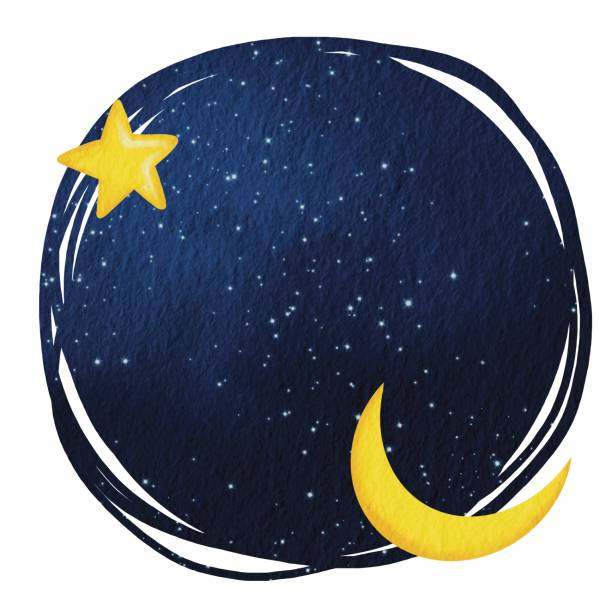 istock Star and moon banner for decoration on night time and astronomical concept. 1489025624
