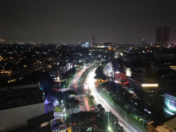 istock Bintaro Main Street in The Night 1489026682