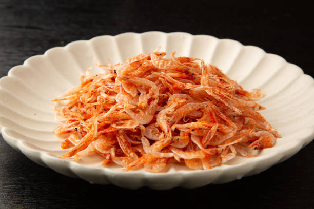 istock dried sakura shrimp Japanese food 1489038423