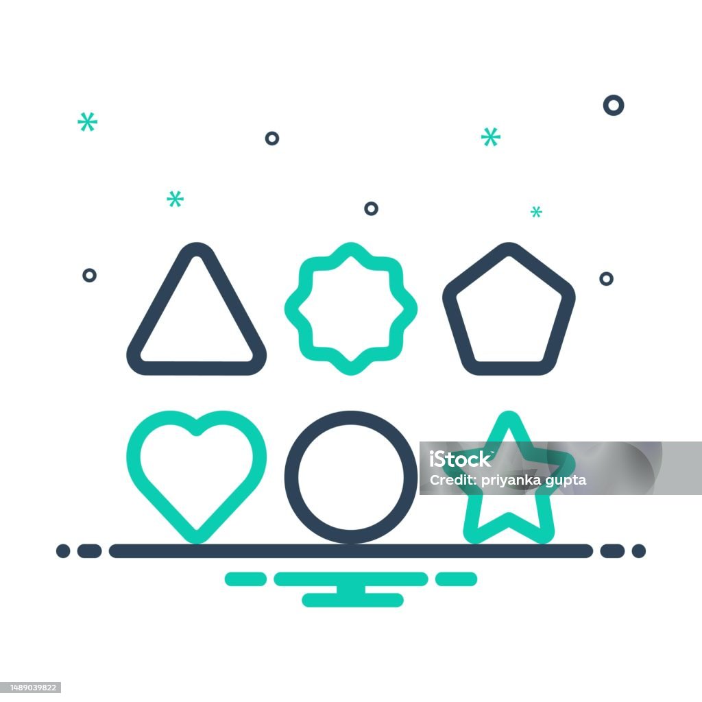 Feature Shape Icon Shapes Feature Stock Illustration - Download Image Now - Built ...