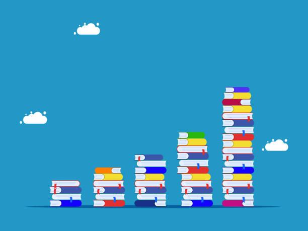 istock growing pile of books. concept of progress in learning or knowledge 1489042420