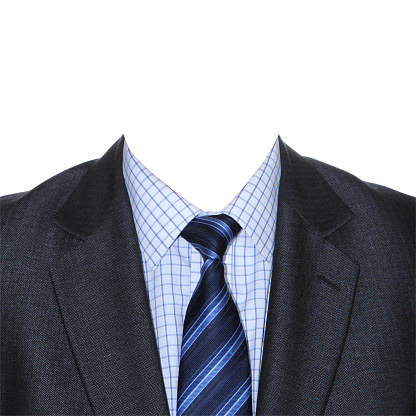 business suit on Mannequin isolated with clipping path.