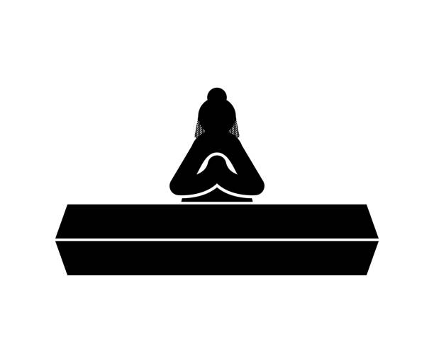 ilustrações de stock, clip art, desenhos animados e ícones de widow sign icon. widow at coffin. concept of sorrow and suffering - cemetery tombstone grave old