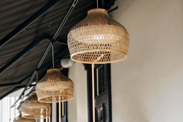 istock stylish hanging wicker lamps 1489055846