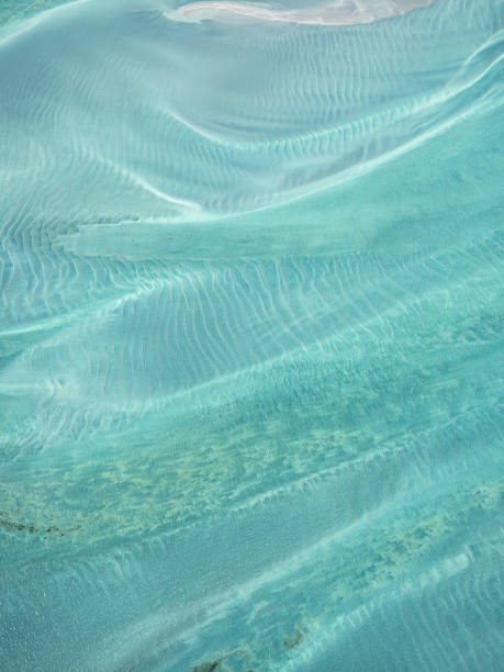 istock Abstract aerial view of sand and water patterns 1489058592