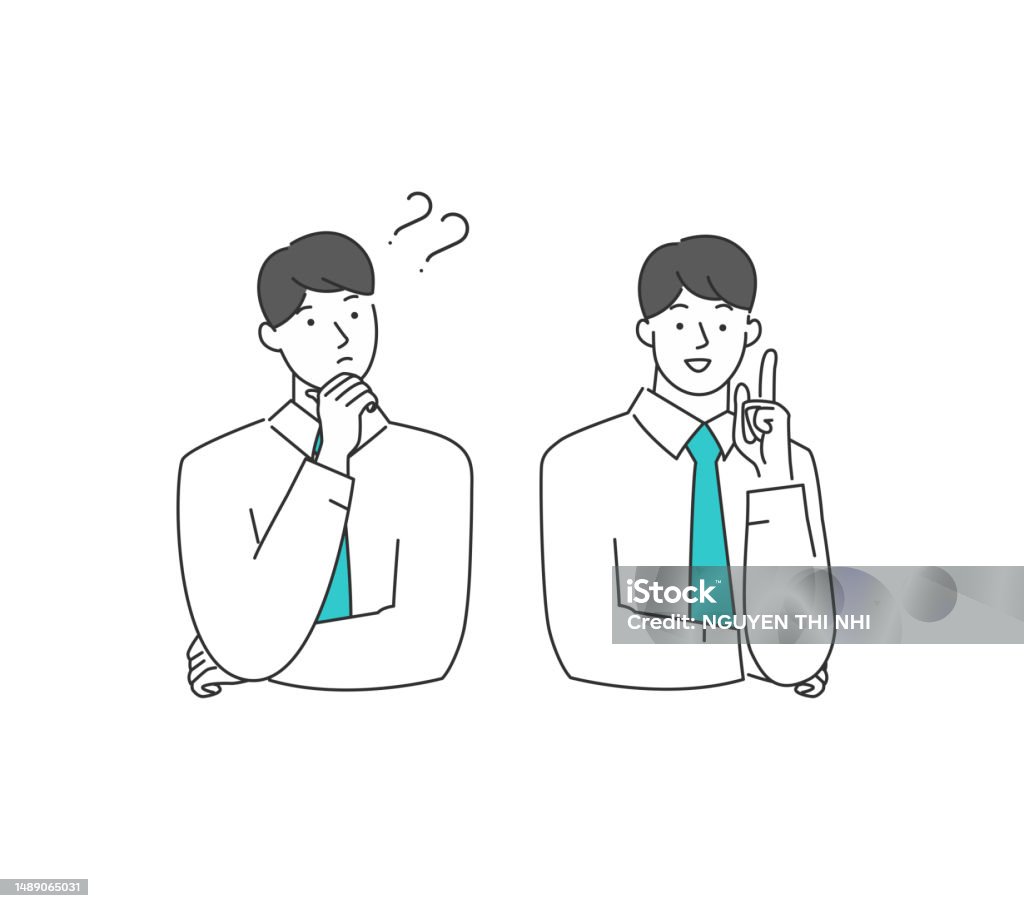 Problem Man Image Businessman Thinking And Solving The Problem Man Thinking Concept Stock ...