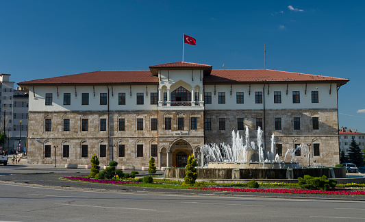 Sivas, Turkey. 16 June 2021. Historic Government house. It is currently used as the Governor's Office.