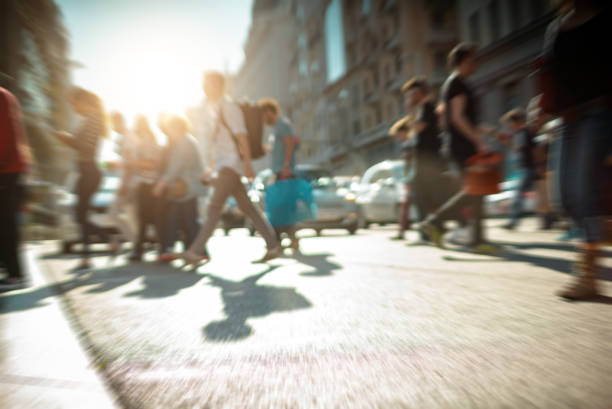 istock Tourists in Madrid, crossing the Gran Via 1489069843