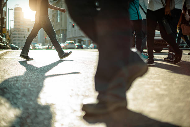istock Tourists in Madrid, crossing the Gran Via 1489069864