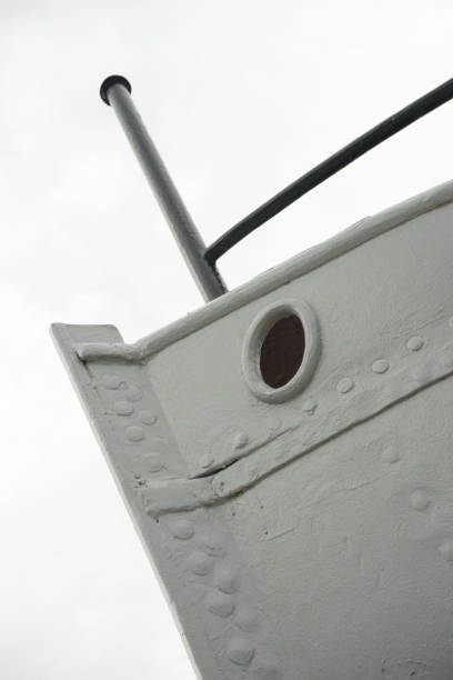 Old ship, detail of the cabin which is joined with rivets. Old ship, detail of the cabin which is joined with rivets. bollard pier water lake stock pictures, royalty-free photos & images